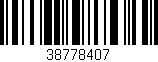 Código de barras (EAN, GTIN, SKU, ISBN): '38778407'