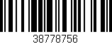 Código de barras (EAN, GTIN, SKU, ISBN): '38778756'