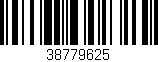 Código de barras (EAN, GTIN, SKU, ISBN): '38779625'