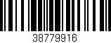 Código de barras (EAN, GTIN, SKU, ISBN): '38779916'