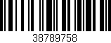 Código de barras (EAN, GTIN, SKU, ISBN): '38789758'