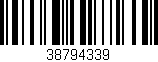 Código de barras (EAN, GTIN, SKU, ISBN): '38794339'