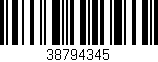 Código de barras (EAN, GTIN, SKU, ISBN): '38794345'