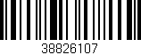 Código de barras (EAN, GTIN, SKU, ISBN): '38826107'