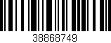 Código de barras (EAN, GTIN, SKU, ISBN): '38868749'