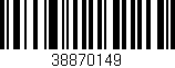 Código de barras (EAN, GTIN, SKU, ISBN): '38870149'