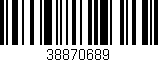 Código de barras (EAN, GTIN, SKU, ISBN): '38870689'