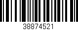 Código de barras (EAN, GTIN, SKU, ISBN): '38874521'