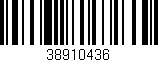 Código de barras (EAN, GTIN, SKU, ISBN): '38910436'