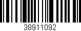 Código de barras (EAN, GTIN, SKU, ISBN): '38911092'