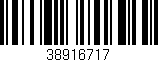 Código de barras (EAN, GTIN, SKU, ISBN): '38916717'