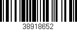 Código de barras (EAN, GTIN, SKU, ISBN): '38918652'