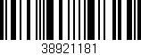 Código de barras (EAN, GTIN, SKU, ISBN): '38921181'