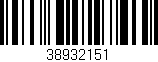 Código de barras (EAN, GTIN, SKU, ISBN): '38932151'