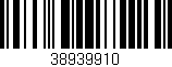 Código de barras (EAN, GTIN, SKU, ISBN): '38939910'