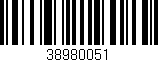 Código de barras (EAN, GTIN, SKU, ISBN): '38980051'