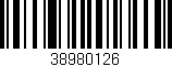 Código de barras (EAN, GTIN, SKU, ISBN): '38980126'