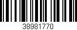 Código de barras (EAN, GTIN, SKU, ISBN): '38981770'