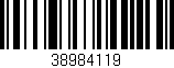 Código de barras (EAN, GTIN, SKU, ISBN): '38984119'
