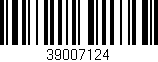 Código de barras (EAN, GTIN, SKU, ISBN): '39007124'
