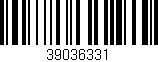Código de barras (EAN, GTIN, SKU, ISBN): '39036331'