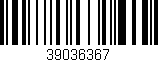 Código de barras (EAN, GTIN, SKU, ISBN): '39036367'