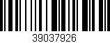 Código de barras (EAN, GTIN, SKU, ISBN): '39037926'