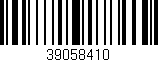 Código de barras (EAN, GTIN, SKU, ISBN): '39058410'