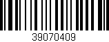 Código de barras (EAN, GTIN, SKU, ISBN): '39070409'