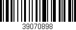 Código de barras (EAN, GTIN, SKU, ISBN): '39070898'
