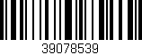 Código de barras (EAN, GTIN, SKU, ISBN): '39078539'
