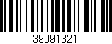 Código de barras (EAN, GTIN, SKU, ISBN): '39091321'