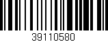Código de barras (EAN, GTIN, SKU, ISBN): '39110580'