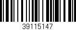 Código de barras (EAN, GTIN, SKU, ISBN): '39115147'