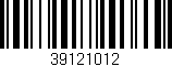 Código de barras (EAN, GTIN, SKU, ISBN): '39121012'