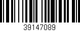 Código de barras (EAN, GTIN, SKU, ISBN): '39147089'