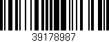 Código de barras (EAN, GTIN, SKU, ISBN): '39178987'