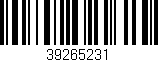 Código de barras (EAN, GTIN, SKU, ISBN): '39265231'