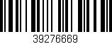 Código de barras (EAN, GTIN, SKU, ISBN): '39276669'