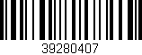 Código de barras (EAN, GTIN, SKU, ISBN): '39280407'
