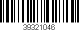 Código de barras (EAN, GTIN, SKU, ISBN): '39321046'