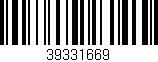 Código de barras (EAN, GTIN, SKU, ISBN): '39331669'