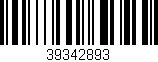 Código de barras (EAN, GTIN, SKU, ISBN): '39342893'