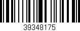 Código de barras (EAN, GTIN, SKU, ISBN): '39348175'