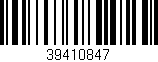 Código de barras (EAN, GTIN, SKU, ISBN): '39410847'