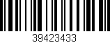 Código de barras (EAN, GTIN, SKU, ISBN): '39423433'