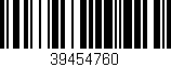 Código de barras (EAN, GTIN, SKU, ISBN): '39454760'