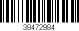 Código de barras (EAN, GTIN, SKU, ISBN): '39472984'
