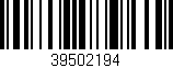 Código de barras (EAN, GTIN, SKU, ISBN): '39502194'