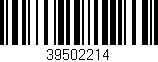 Código de barras (EAN, GTIN, SKU, ISBN): '39502214'